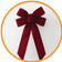 12" Nylon Red Bow